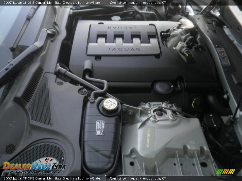 2007 Jaguar XK XK8 Convertible Slate Grey Metallic / Ivory/Slate Photo #16