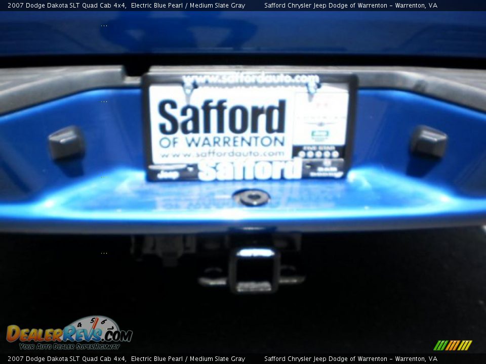 2007 Dodge Dakota SLT Quad Cab 4x4 Electric Blue Pearl / Medium Slate Gray Photo #5