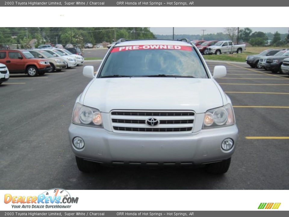 2003 Toyota Highlander Limited Super White / Charcoal Photo #8