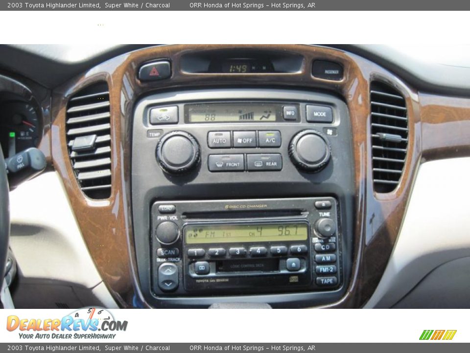 2003 Toyota Highlander Limited Super White / Charcoal Photo #18