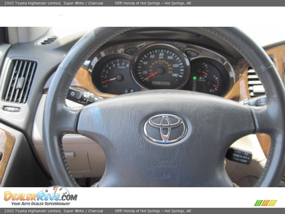 2003 Toyota Highlander Limited Super White / Charcoal Photo #19