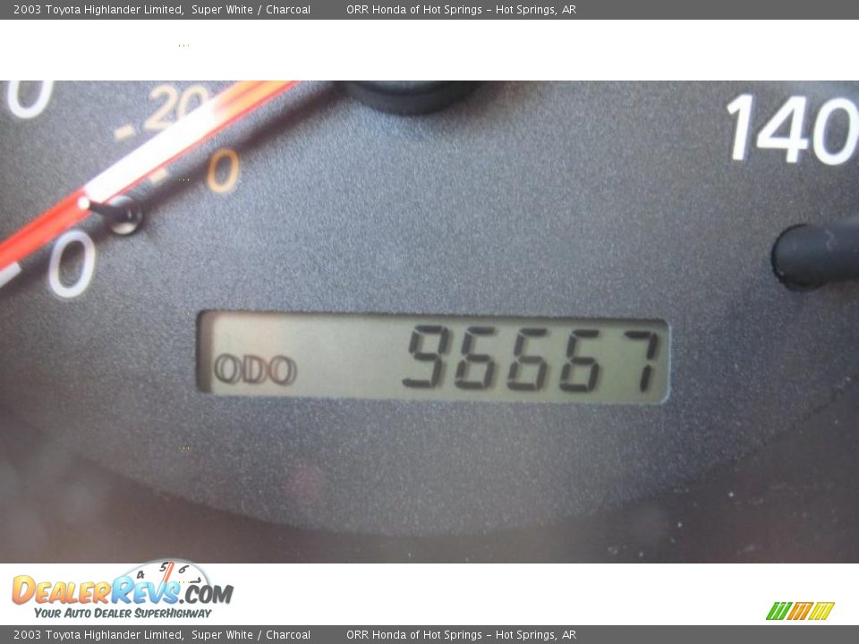 2003 Toyota Highlander Limited Super White / Charcoal Photo #20