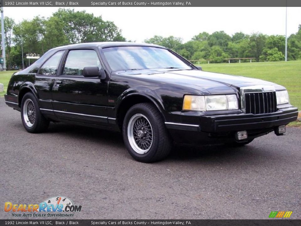 1992 Lincoln Mark VII LSC Black / Black Photo #2