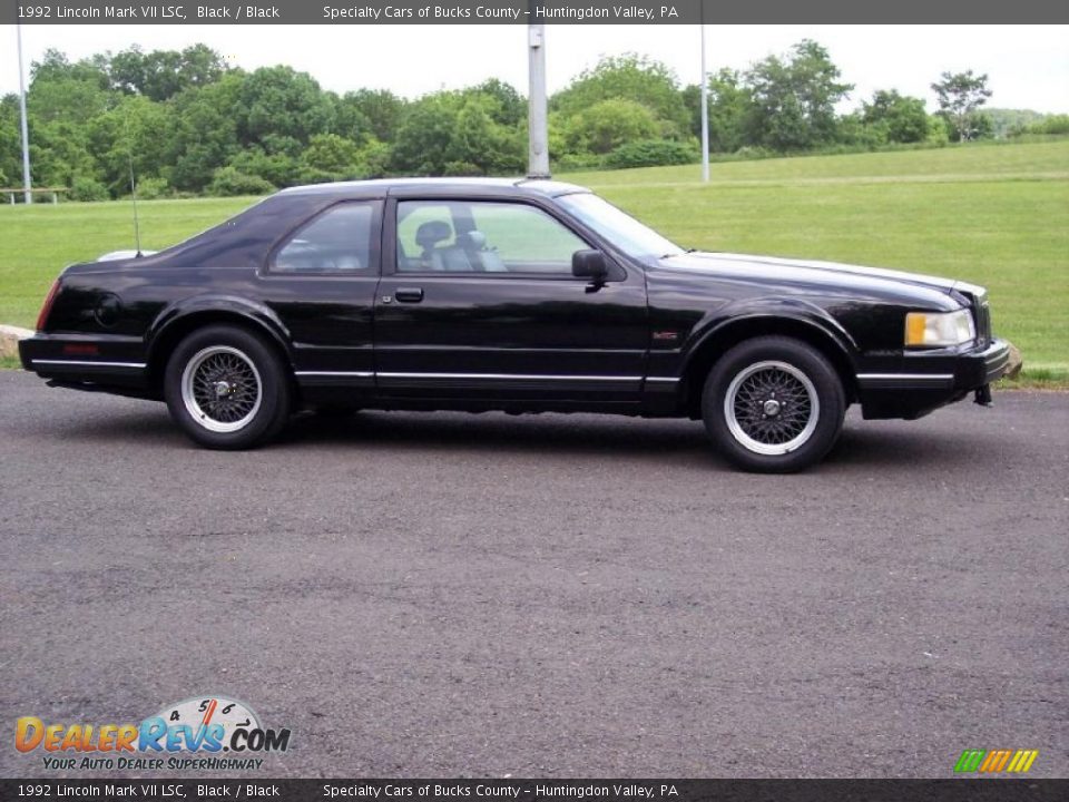 1992 Lincoln Mark VII LSC Black / Black Photo #3