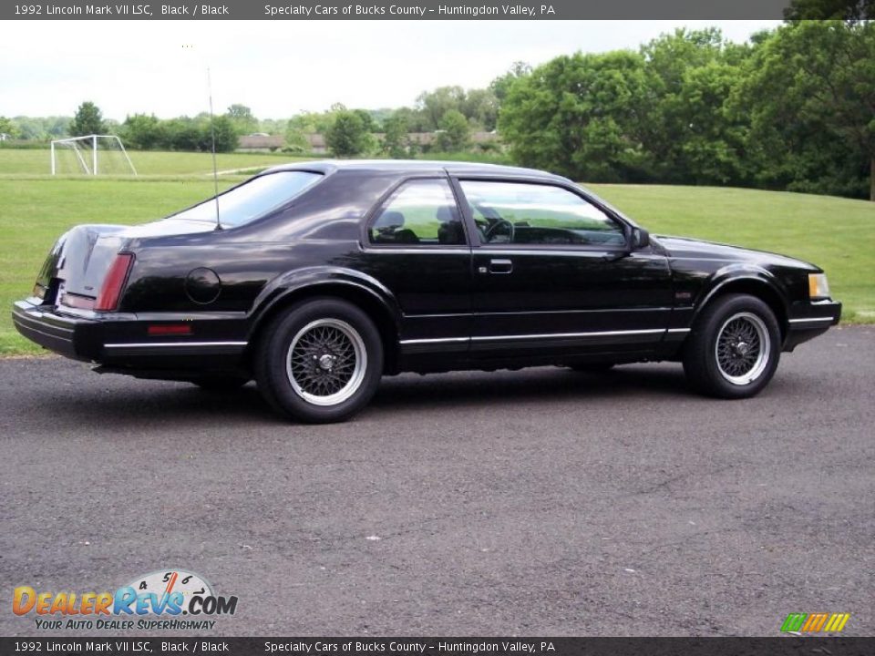 1992 Lincoln Mark VII LSC Black / Black Photo #5