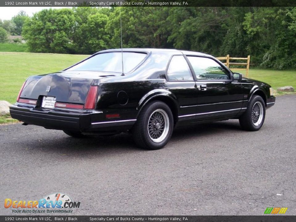 1992 Lincoln Mark VII LSC Black / Black Photo #6