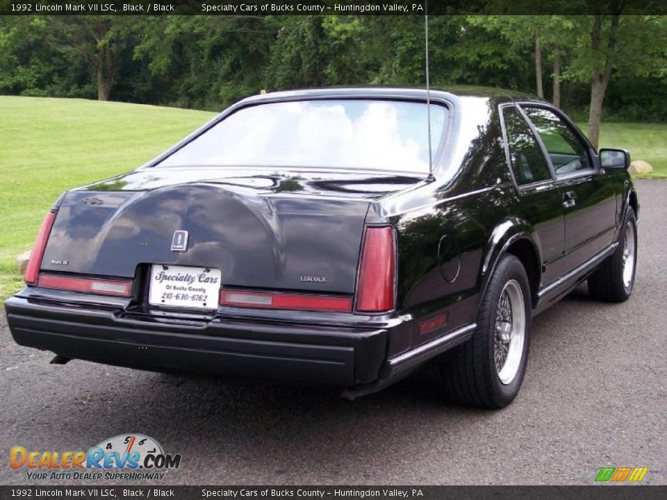 1992 Lincoln Mark VII LSC Black / Black Photo #7