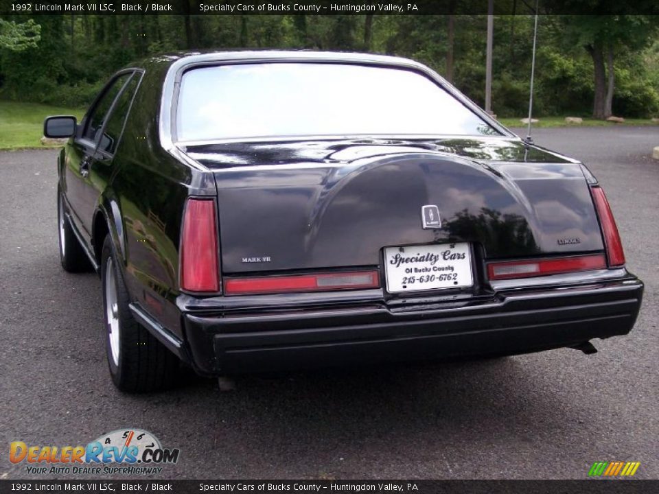 1992 Lincoln Mark VII LSC Black / Black Photo #8