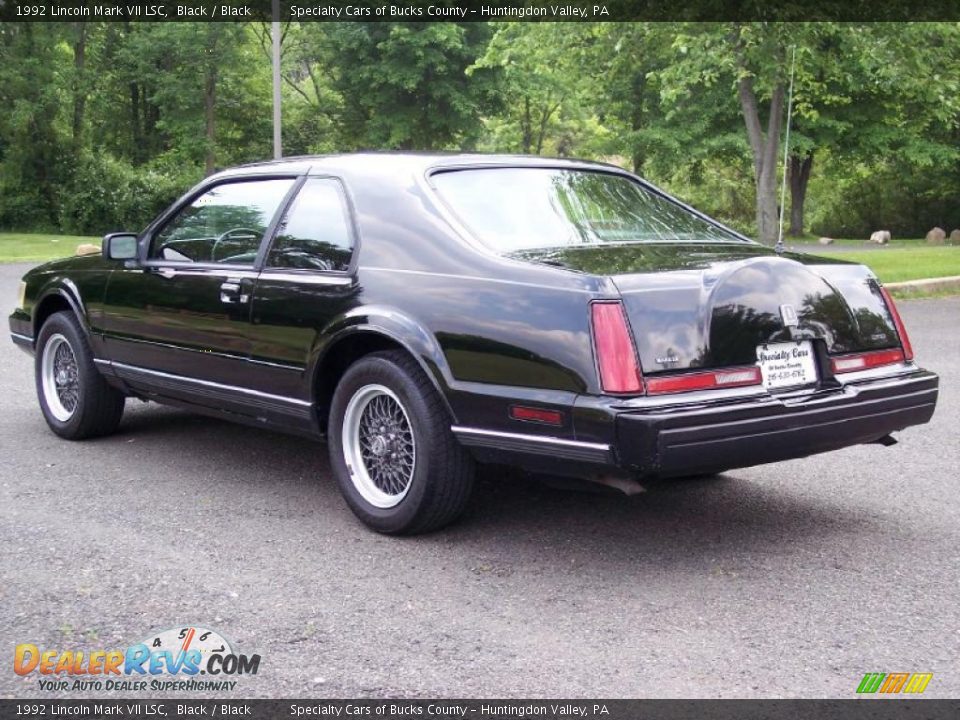 1992 Lincoln Mark VII LSC Black / Black Photo #9