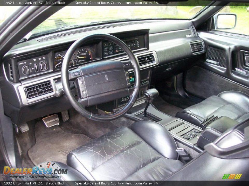 Black Interior - 1992 Lincoln Mark VII LSC Photo #30