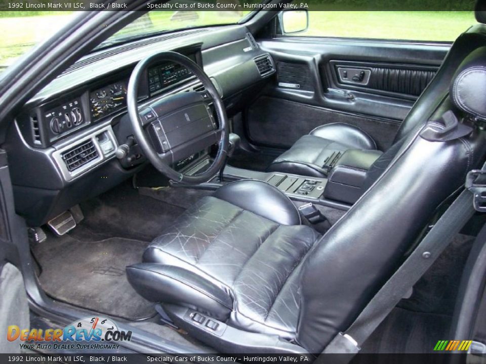 Black Interior - 1992 Lincoln Mark VII LSC Photo #31