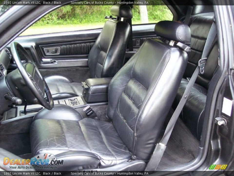 Black Interior - 1992 Lincoln Mark VII LSC Photo #32