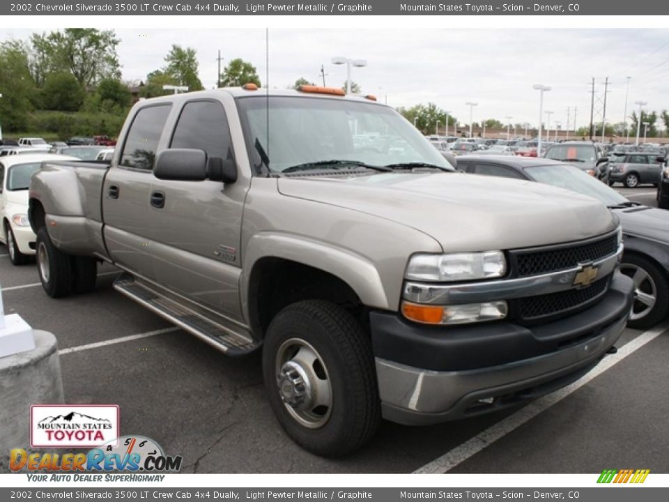 2002 Chevrolet Silverado 3500 LT Crew Cab 4x4 Dually Light Pewter Metallic / Graphite Photo #1