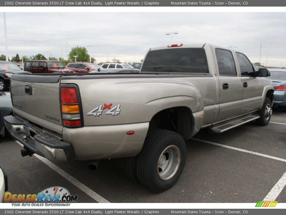 2002 Chevrolet Silverado 3500 LT Crew Cab 4x4 Dually Light Pewter Metallic / Graphite Photo #2