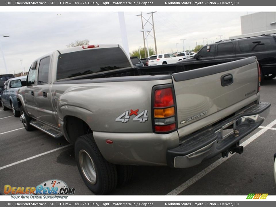 2002 Chevrolet Silverado 3500 LT Crew Cab 4x4 Dually Light Pewter Metallic / Graphite Photo #3