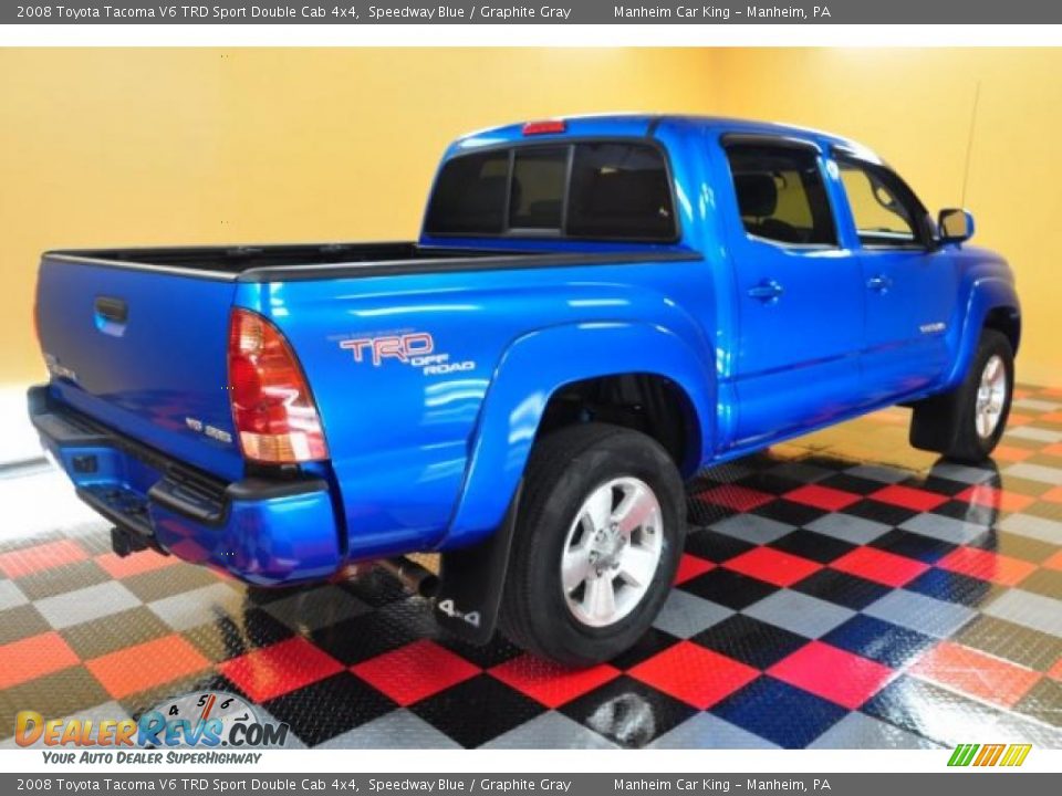 2008 Toyota Tacoma V6 TRD Sport Double Cab 4x4 Speedway Blue / Graphite Gray Photo #4