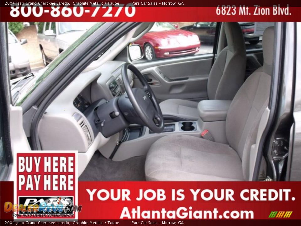 2004 Jeep Grand Cherokee Laredo Graphite Metallic / Taupe Photo #6