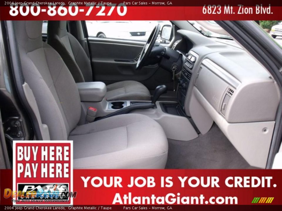 2004 Jeep Grand Cherokee Laredo Graphite Metallic / Taupe Photo #10