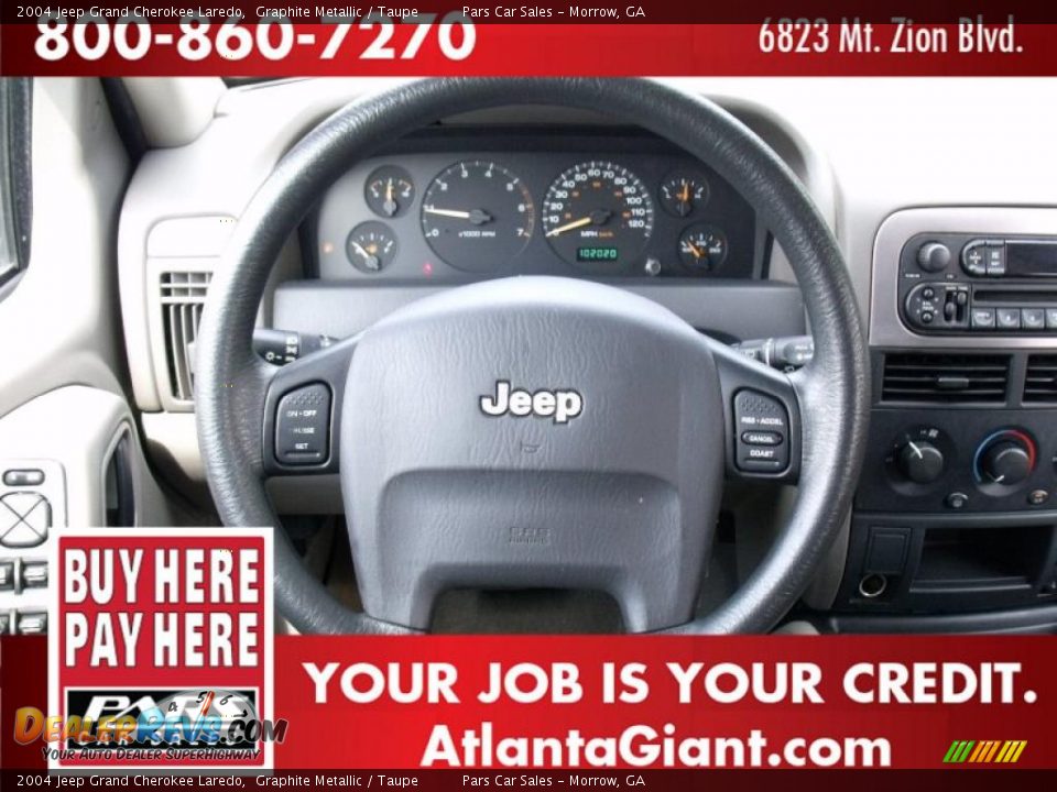 2004 Jeep Grand Cherokee Laredo Graphite Metallic / Taupe Photo #12