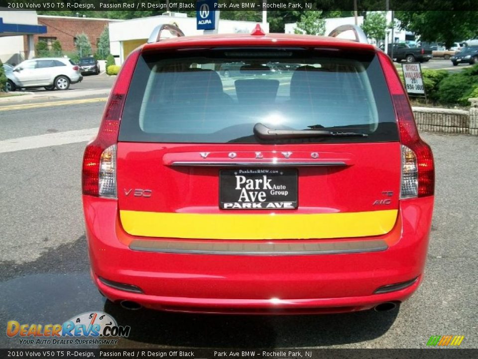 2010 Volvo V50 T5 R-Design Passion Red / R Design Off Black Photo #6
