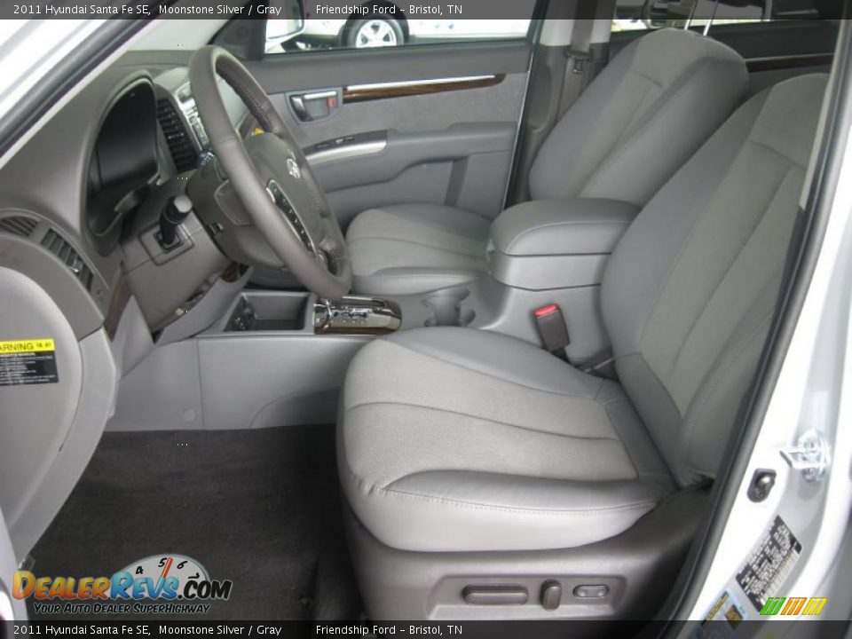 Gray Interior - 2011 Hyundai Santa Fe SE Photo #13
