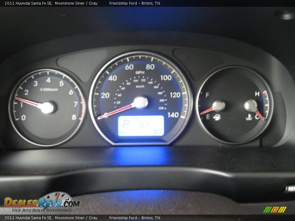 2011 Hyundai Santa Fe SE Moonstone Silver / Gray Photo #27