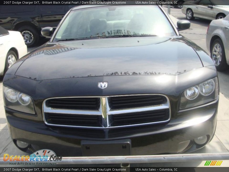 2007 Dodge Charger SXT Brilliant Black Crystal Pearl / Dark Slate Gray/Light Graystone Photo #1