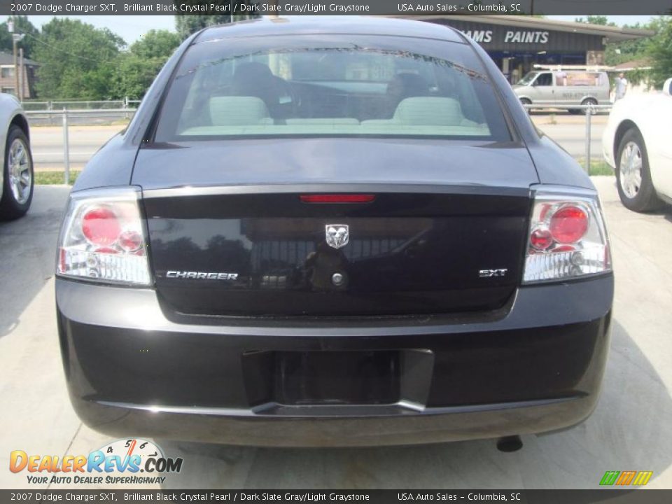 2007 Dodge Charger SXT Brilliant Black Crystal Pearl / Dark Slate Gray/Light Graystone Photo #2