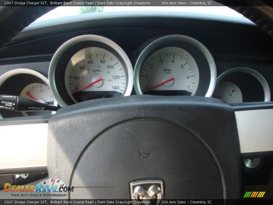 2007 Dodge Charger SXT Brilliant Black Crystal Pearl / Dark Slate Gray/Light Graystone Photo #5