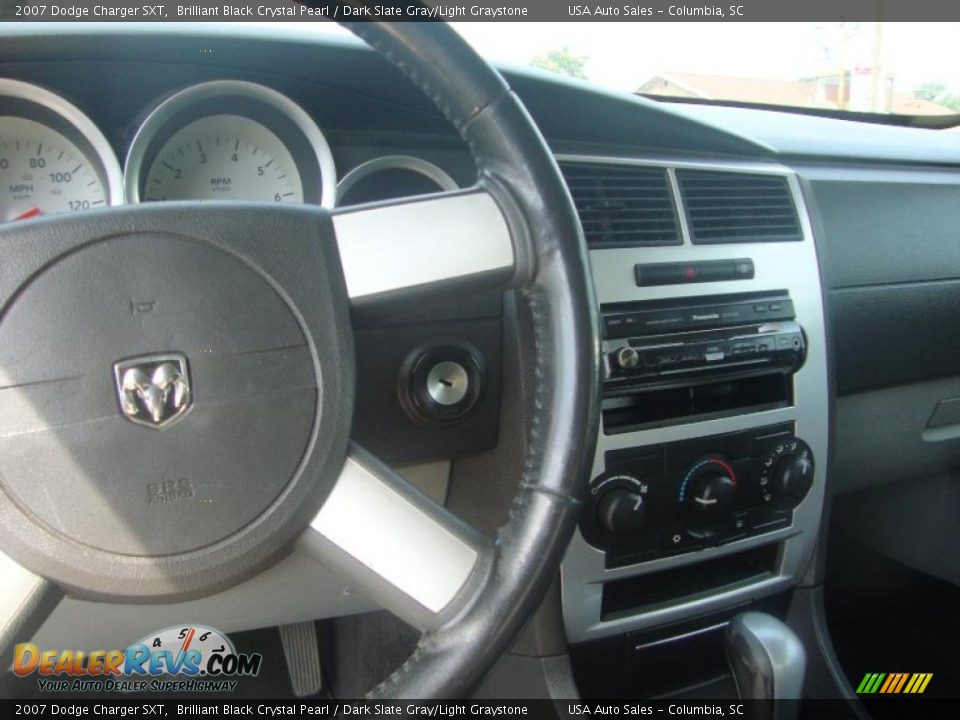 2007 Dodge Charger SXT Brilliant Black Crystal Pearl / Dark Slate Gray/Light Graystone Photo #6