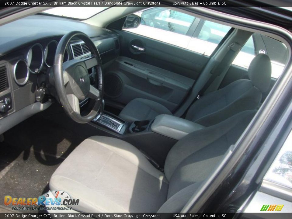 2007 Dodge Charger SXT Brilliant Black Crystal Pearl / Dark Slate Gray/Light Graystone Photo #9