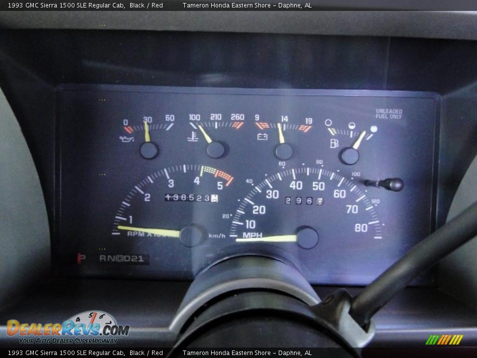 1993 GMC Sierra 1500 SLE Regular Cab Gauges Photo #16