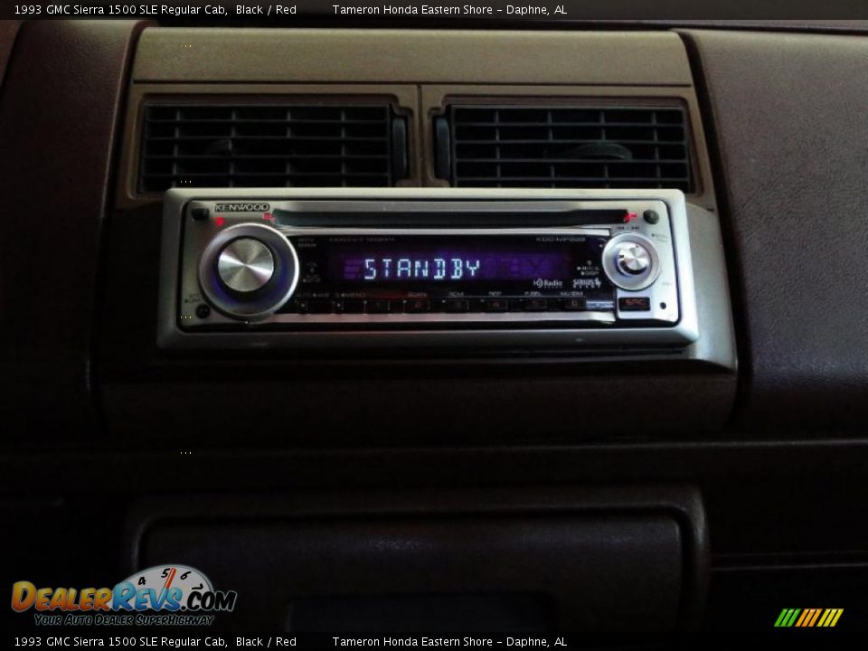 1993 GMC Sierra 1500 SLE Regular Cab Black / Red Photo #18