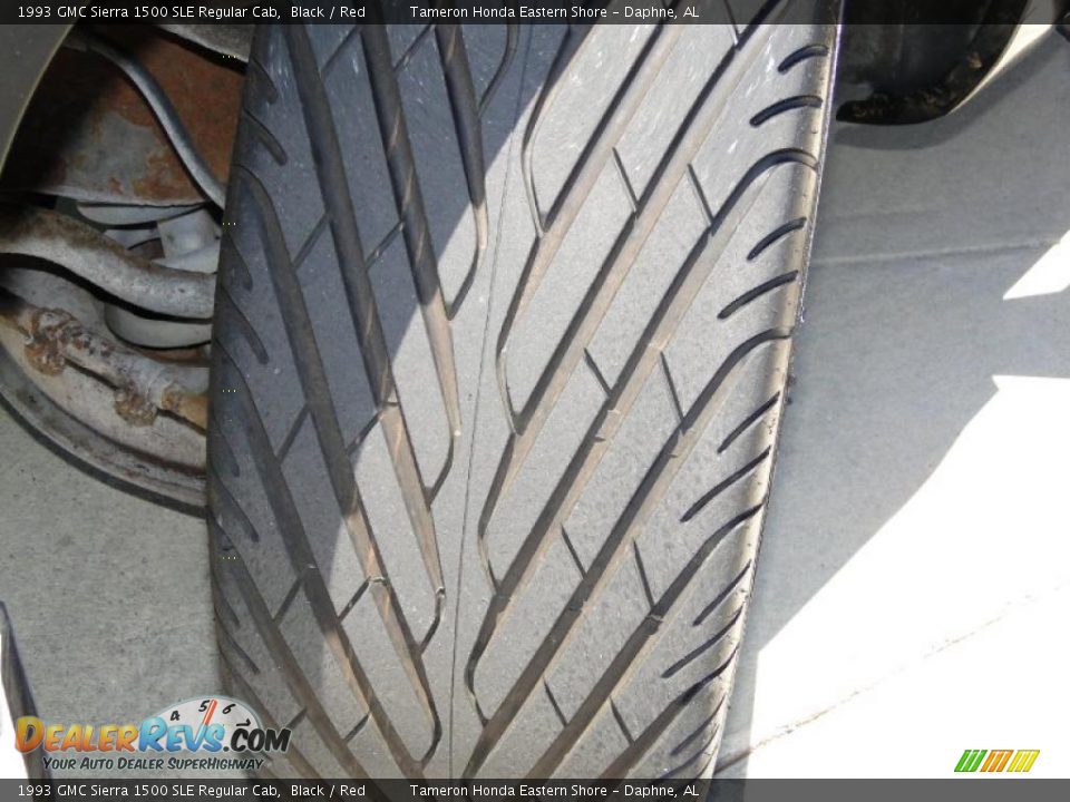 1993 GMC Sierra 1500 SLE Regular Cab Black / Red Photo #24