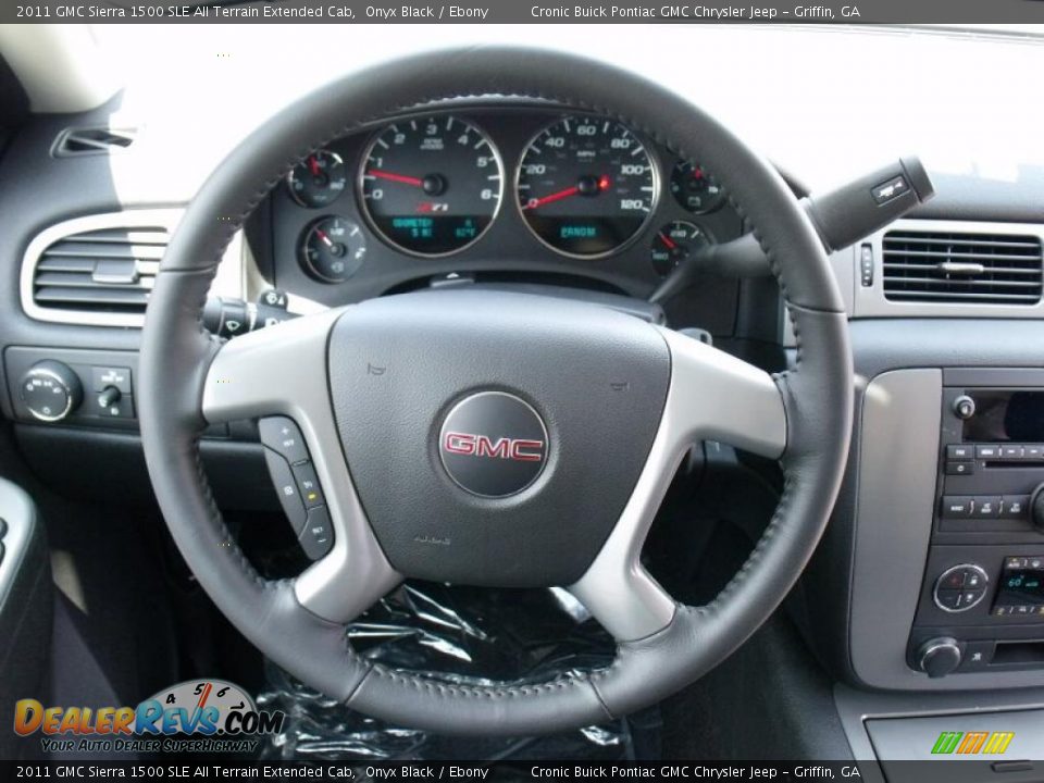 2011 GMC Sierra 1500 SLE All Terrain Extended Cab Steering Wheel Photo #16