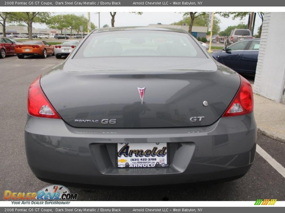 2008 Pontiac G6 GT Coupe Dark Steel Gray Metallic / Ebony Black Photo #5