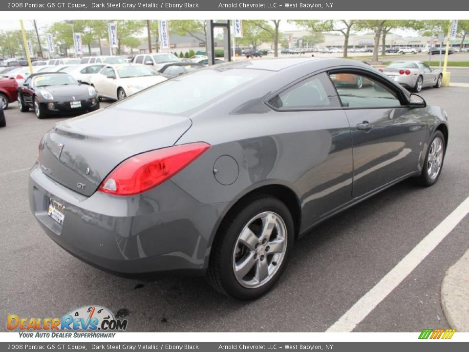 2008 Pontiac G6 GT Coupe Dark Steel Gray Metallic / Ebony Black Photo #6