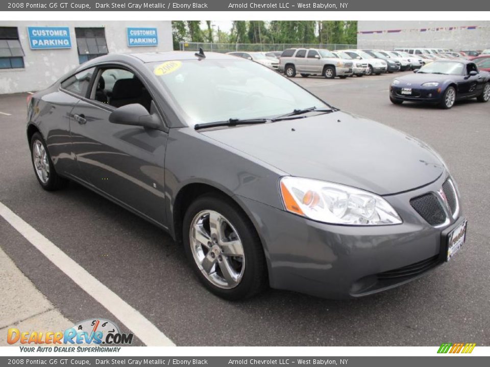 2008 Pontiac G6 GT Coupe Dark Steel Gray Metallic / Ebony Black Photo #7