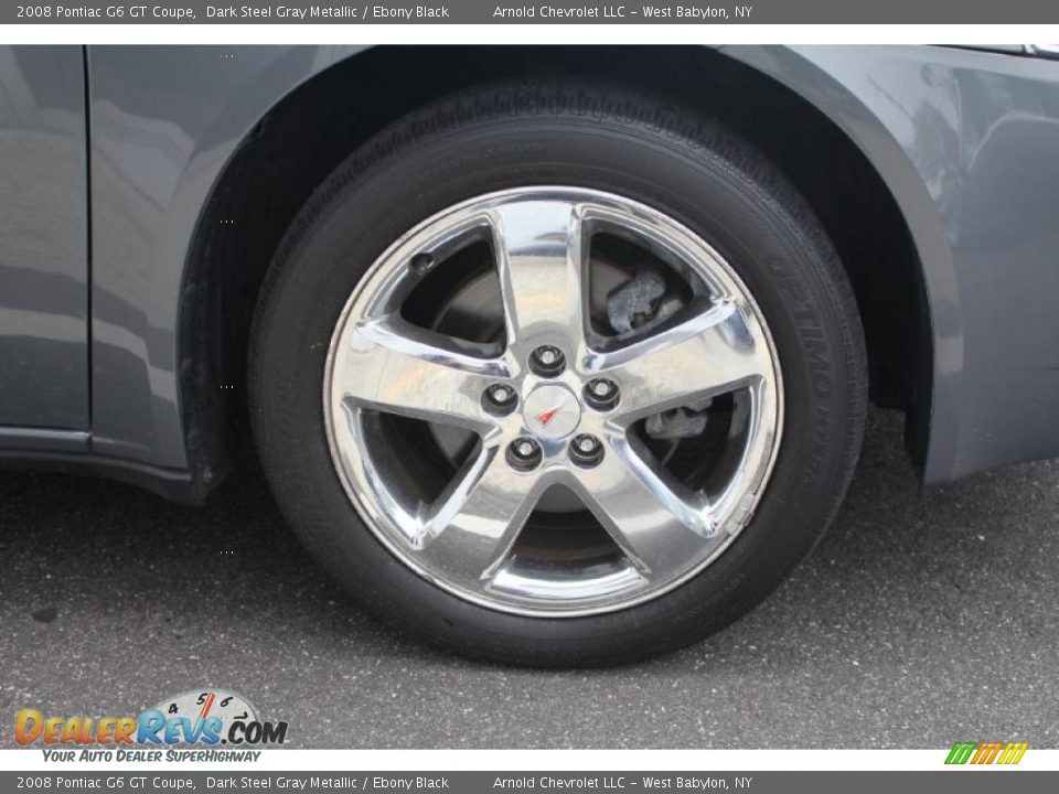 2008 Pontiac G6 GT Coupe Dark Steel Gray Metallic / Ebony Black Photo #8
