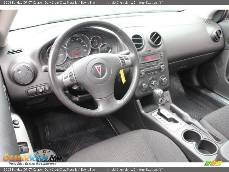 2008 Pontiac G6 GT Coupe Dark Steel Gray Metallic / Ebony Black Photo #12