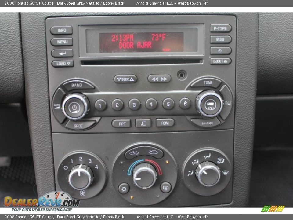 2008 Pontiac G6 GT Coupe Dark Steel Gray Metallic / Ebony Black Photo #14