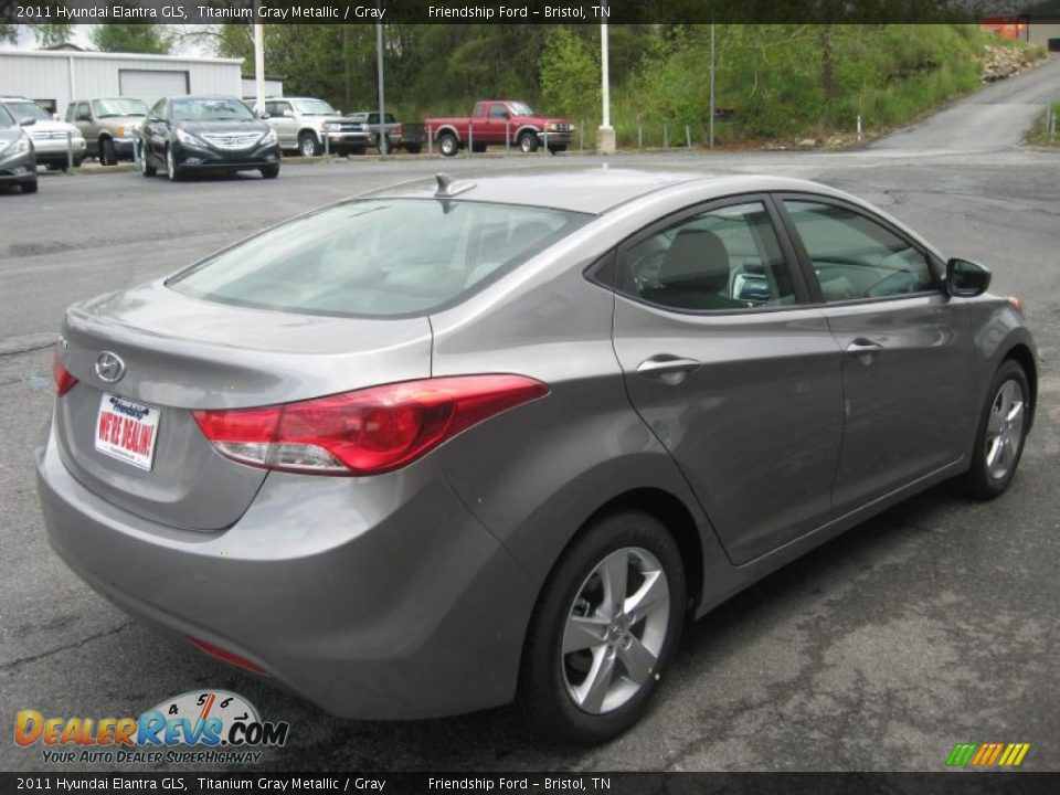 2011 Hyundai Elantra GLS Titanium Gray Metallic / Gray Photo #6