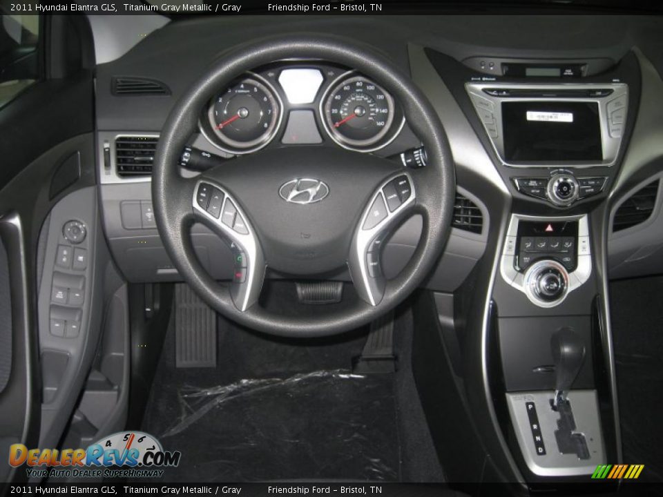 2011 Hyundai Elantra GLS Titanium Gray Metallic / Gray Photo #22
