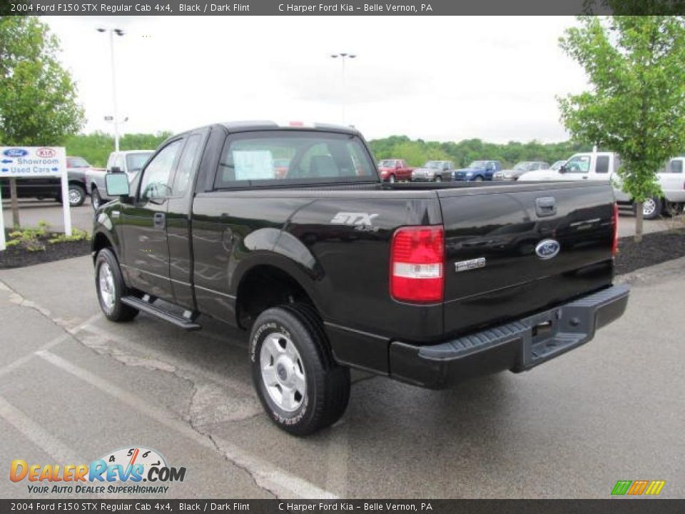 2004 Ford F150 STX Regular Cab 4x4 Black / Dark Flint Photo #7