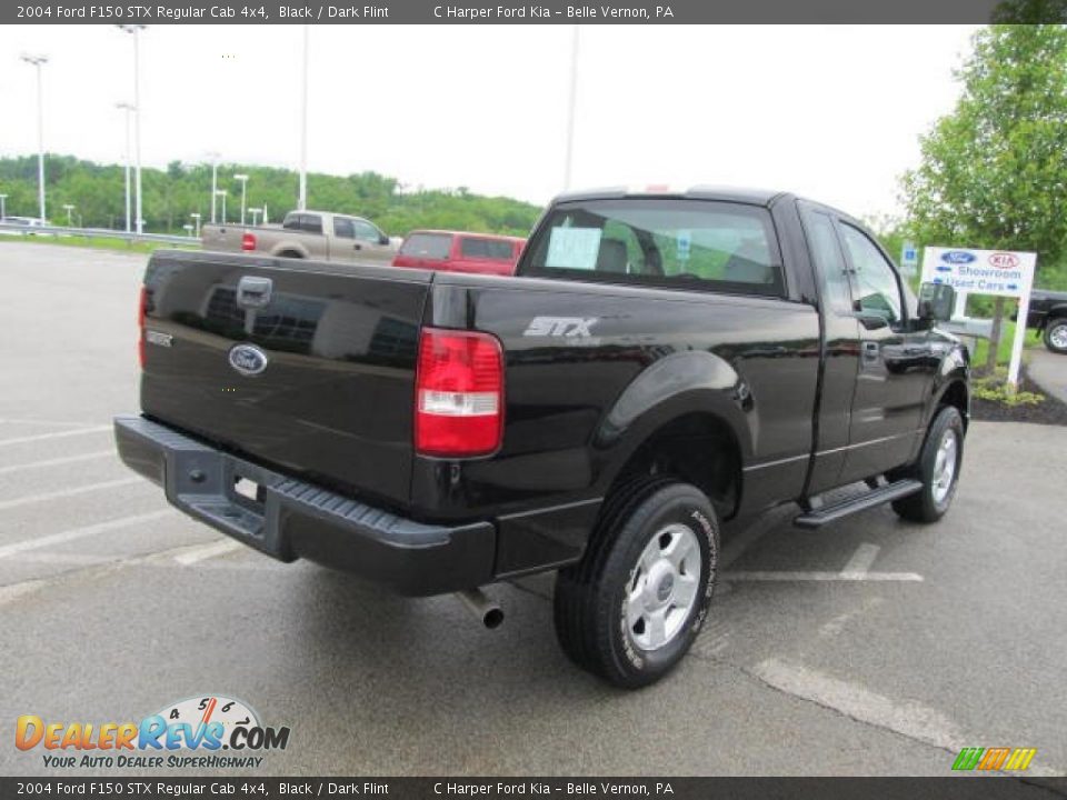 2004 Ford F150 STX Regular Cab 4x4 Black / Dark Flint Photo #9