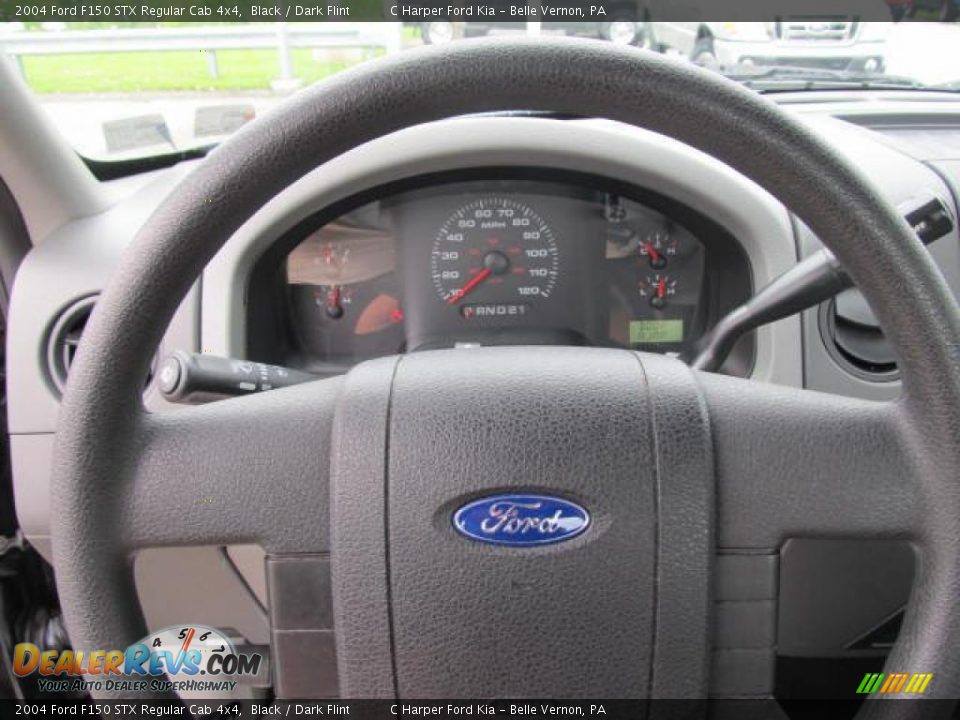 2004 Ford F150 STX Regular Cab 4x4 Black / Dark Flint Photo #19
