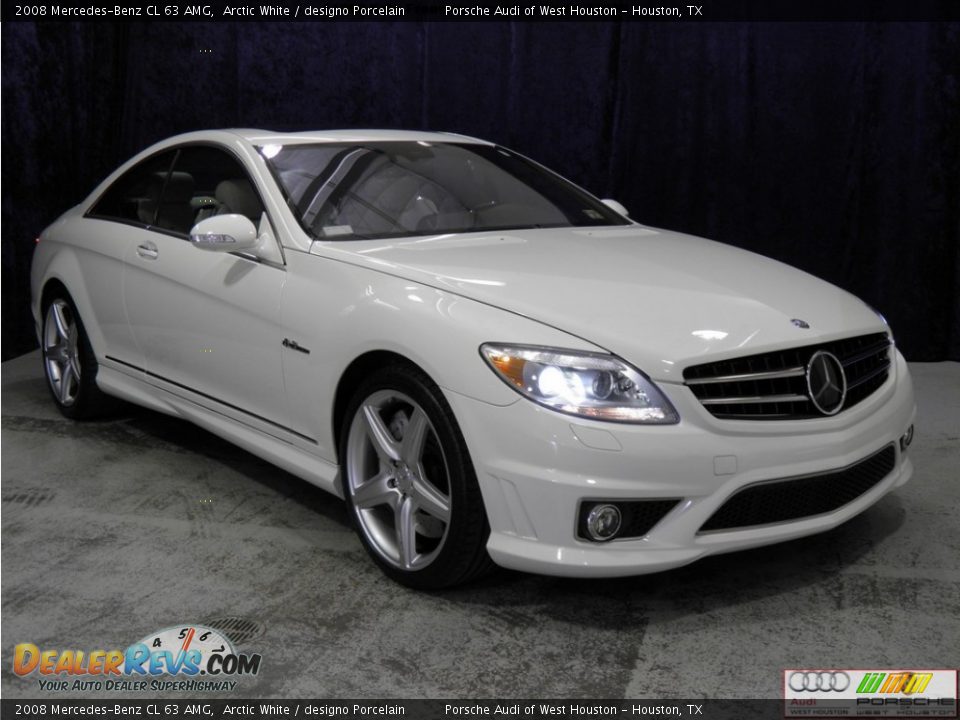 2008 Mercedes-Benz CL 63 AMG Arctic White / designo Porcelain Photo #3