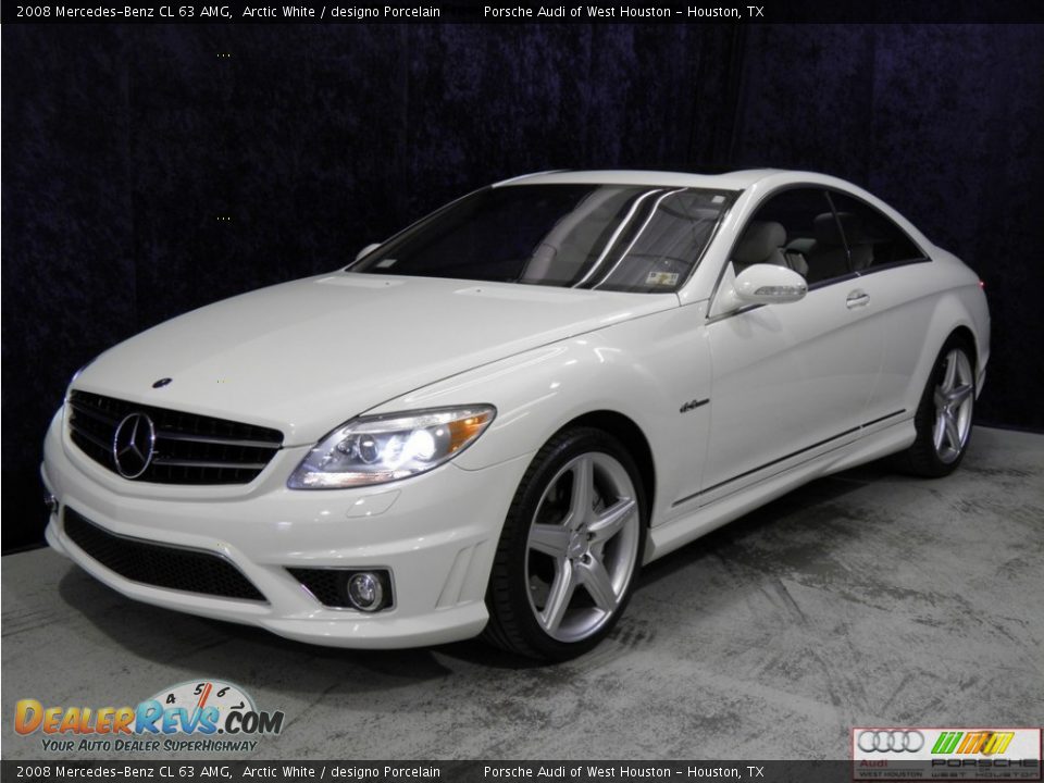 2008 Mercedes-Benz CL 63 AMG Arctic White / designo Porcelain Photo #4