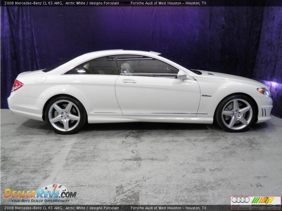 2008 Mercedes-Benz CL 63 AMG Arctic White / designo Porcelain Photo #6