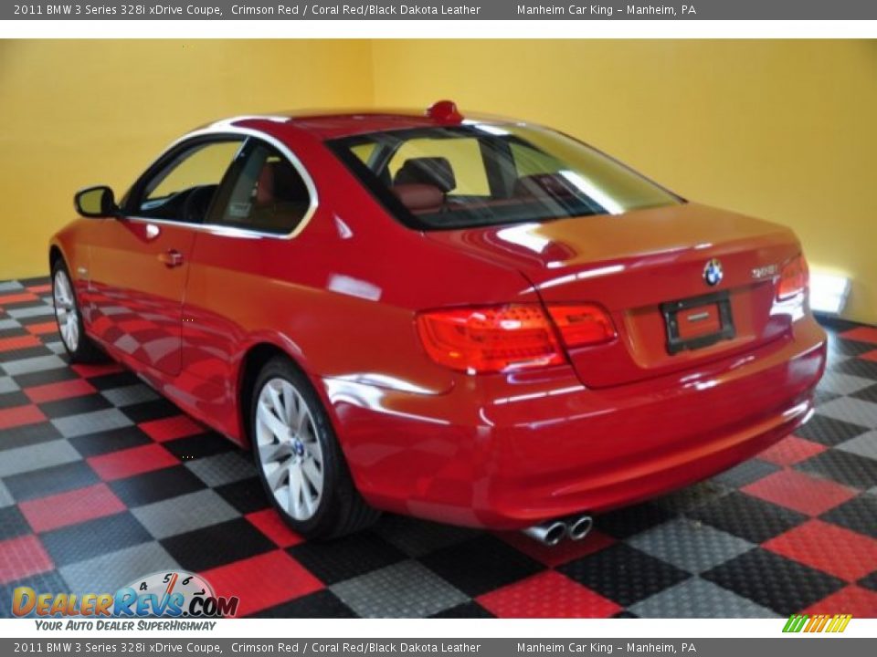 2011 BMW 3 Series 328i xDrive Coupe Crimson Red / Coral Red/Black Dakota Leather Photo #3